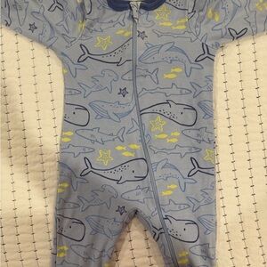 Wonder Nation Blue and Yellow Sea Creature Footie